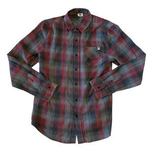 Red and Gray Flannel Shirt Medium